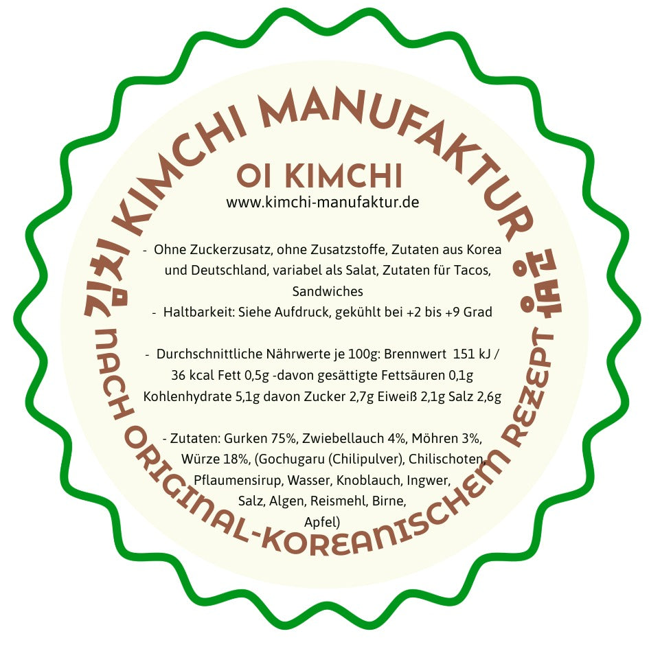 Oi Kimchi 350g, knackig - erfrischend
